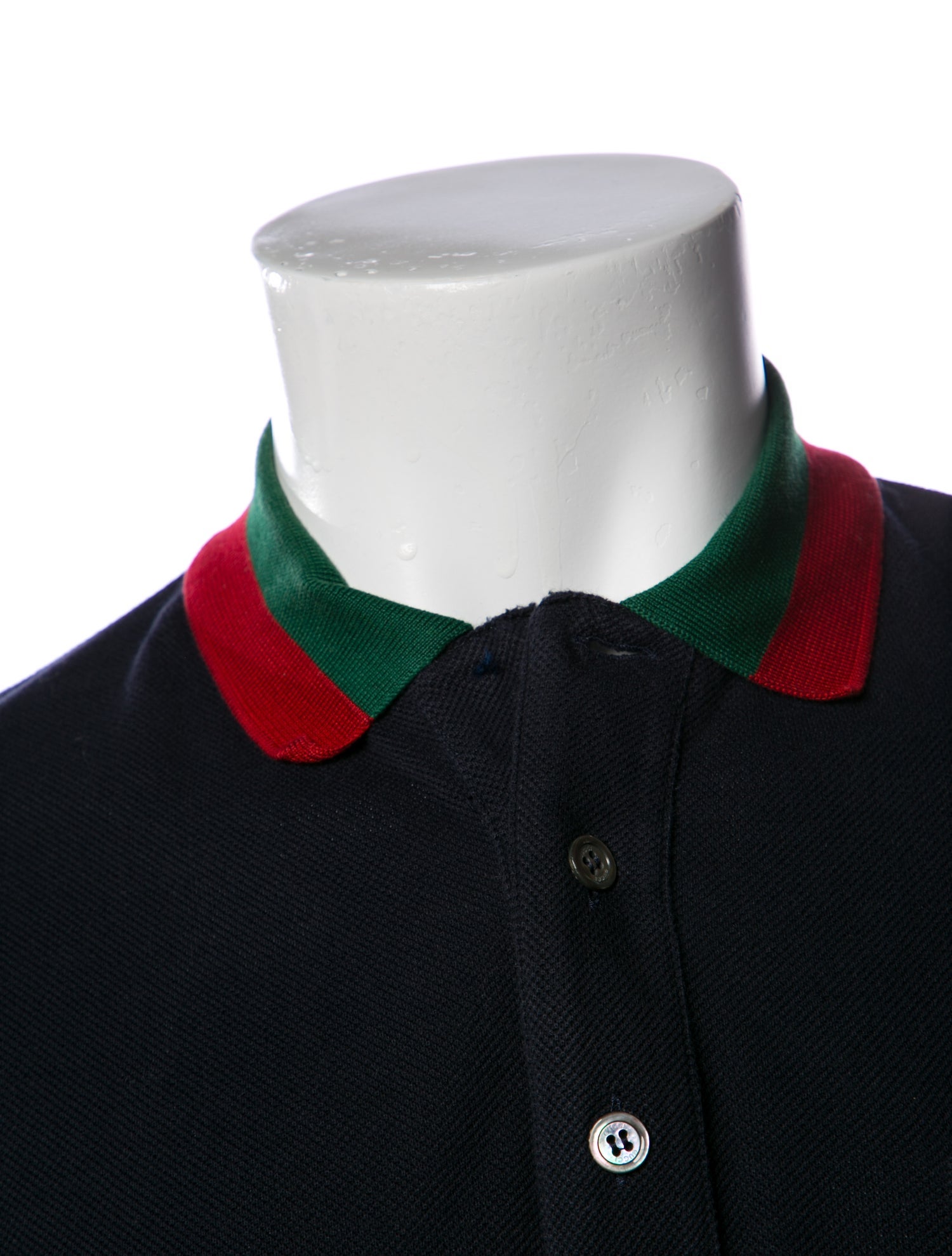 Gucci Web Accent Collar Polo Shirt